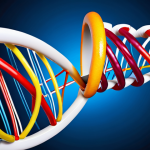 **DNA Strand Unlocking a Healthy Lifestyle**: A visually striking image depicting a double helix DNA strand with sections highlighted, symbolizing genetic testing revealing personalized health insights (diet, exercise). Emphasis on vibrant colors and a sense of discovery.